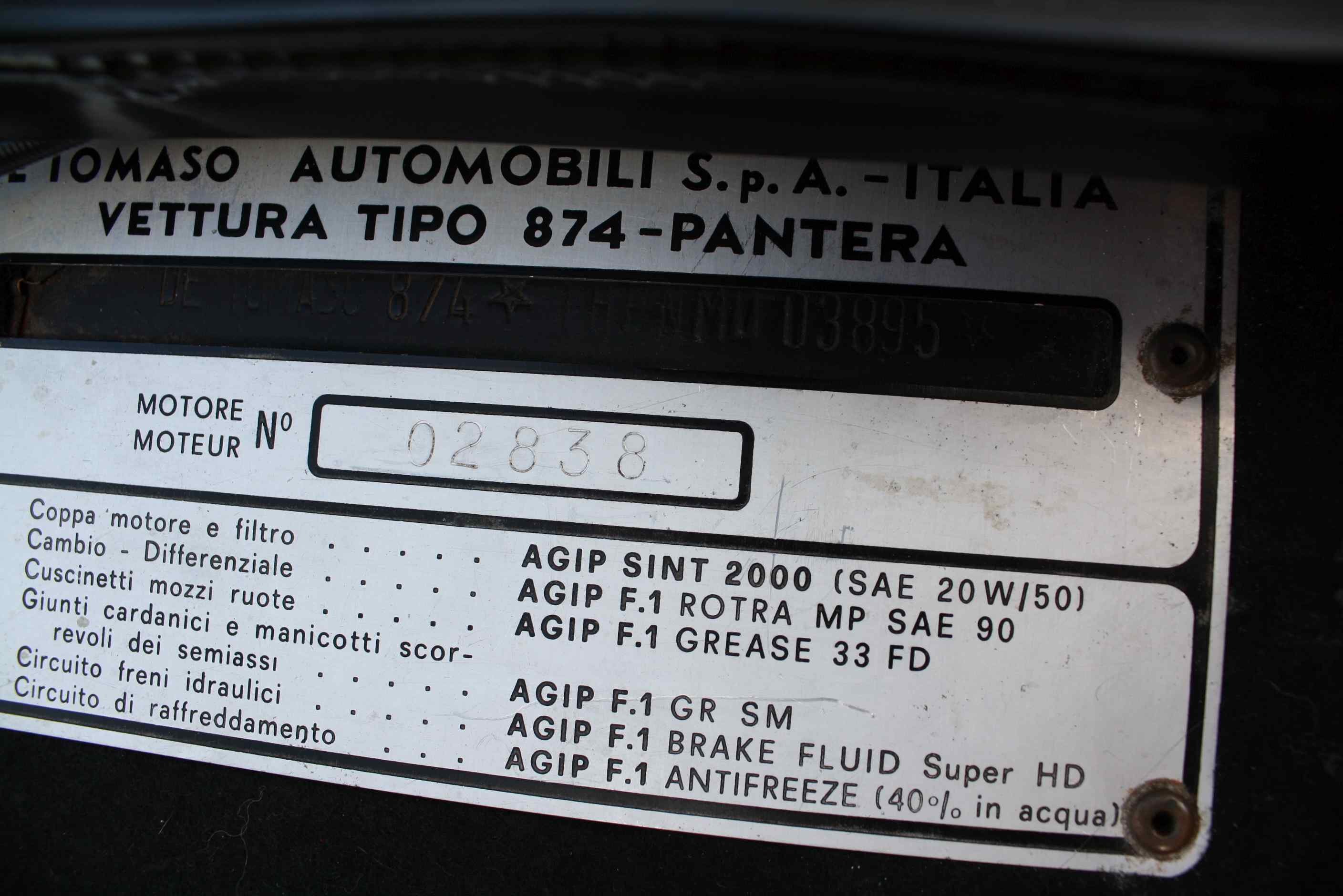 1972 DeTomaso Pantera