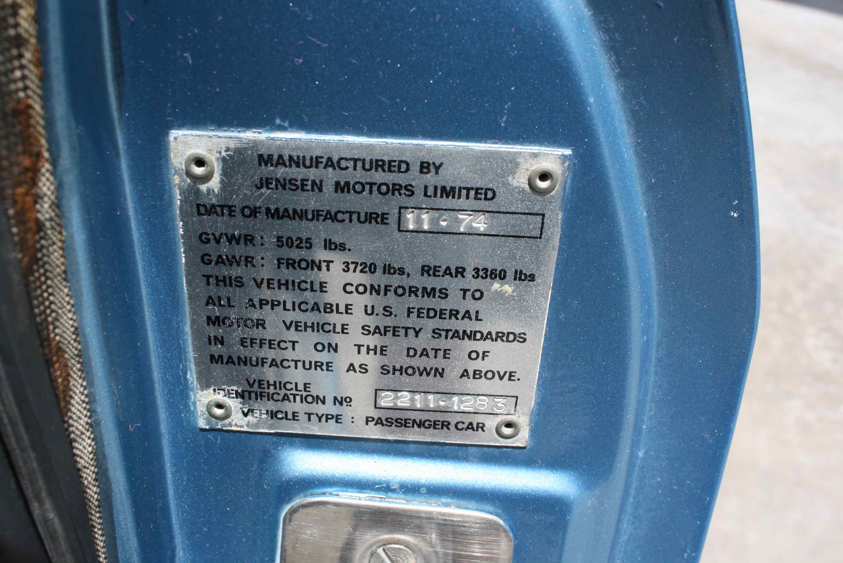 1974 Jensen Interceptor