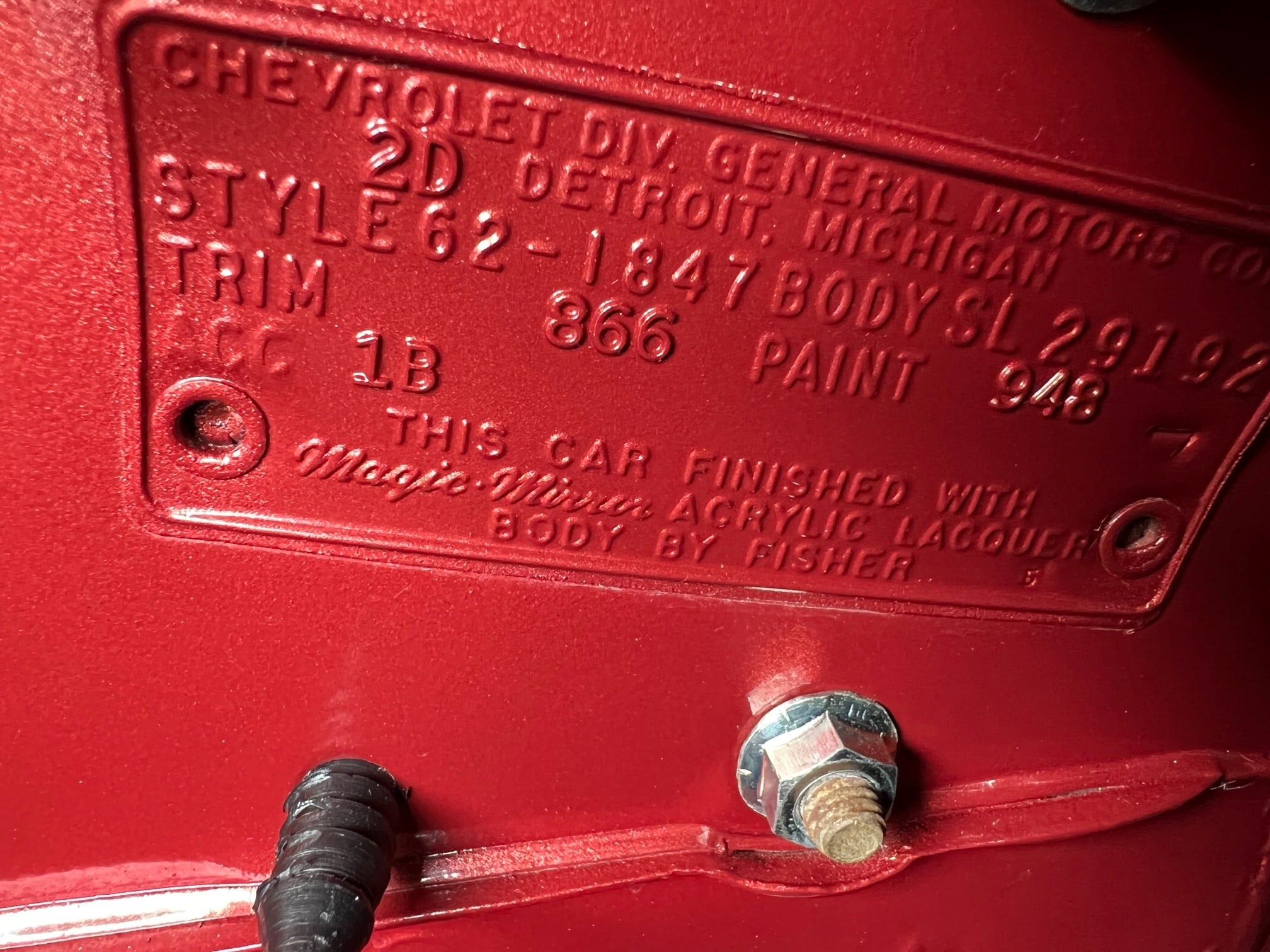 1962 Impala 409 409HP 4 speed.