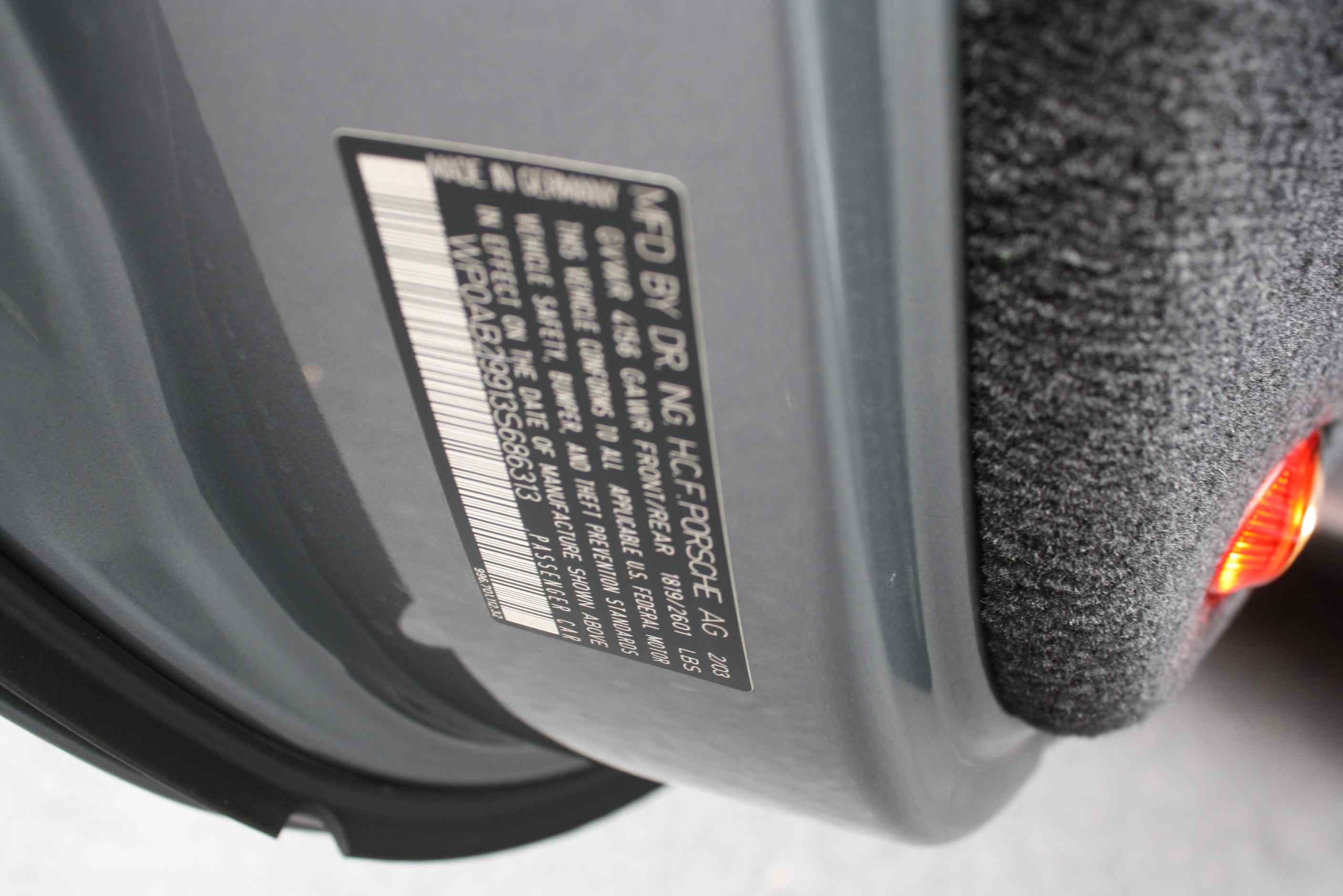2003 Porsche 996 Turbo 6 speed.