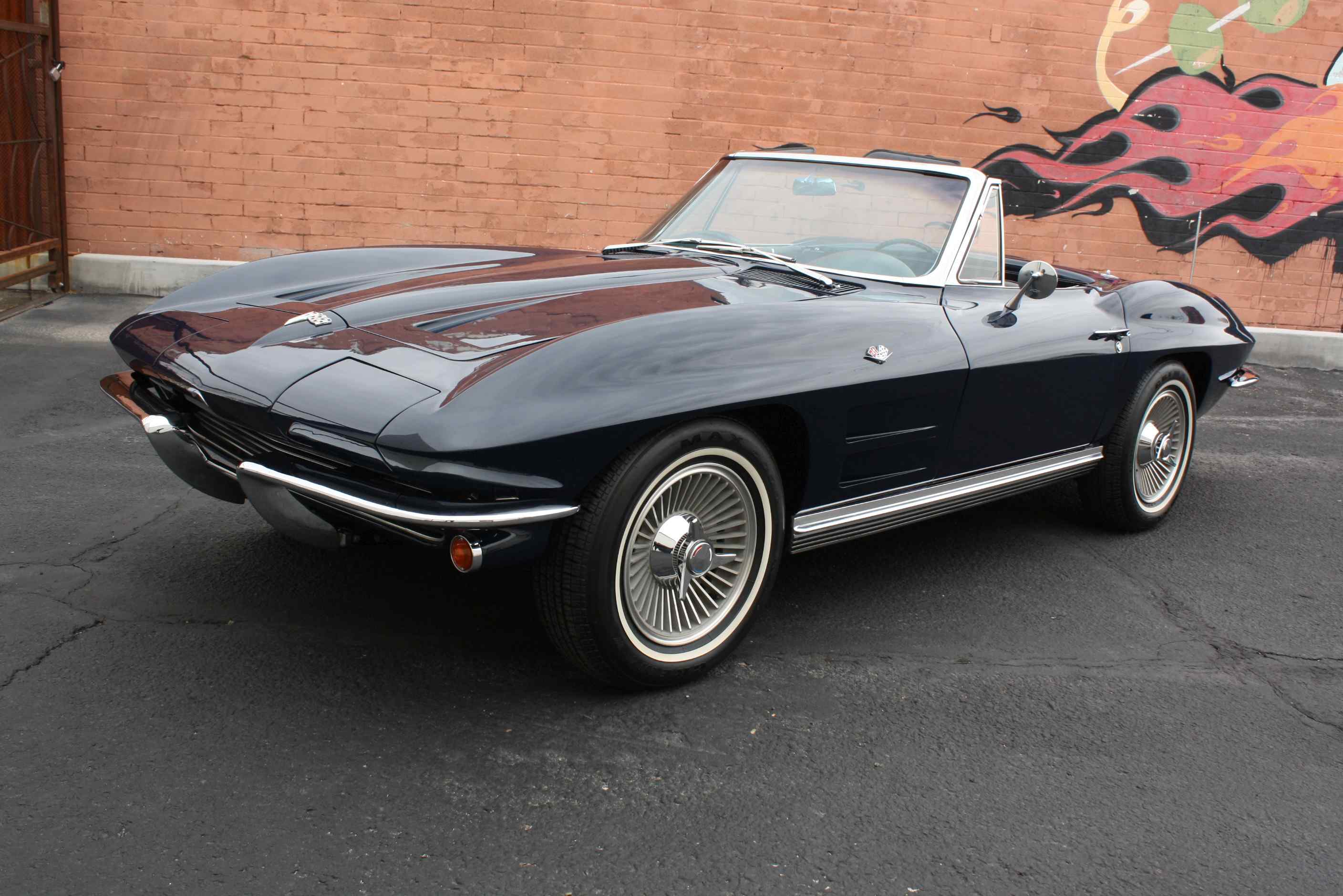 1964 Corvette 365HP Convertible in Daytona Blue with Hardtop and original Documentation.