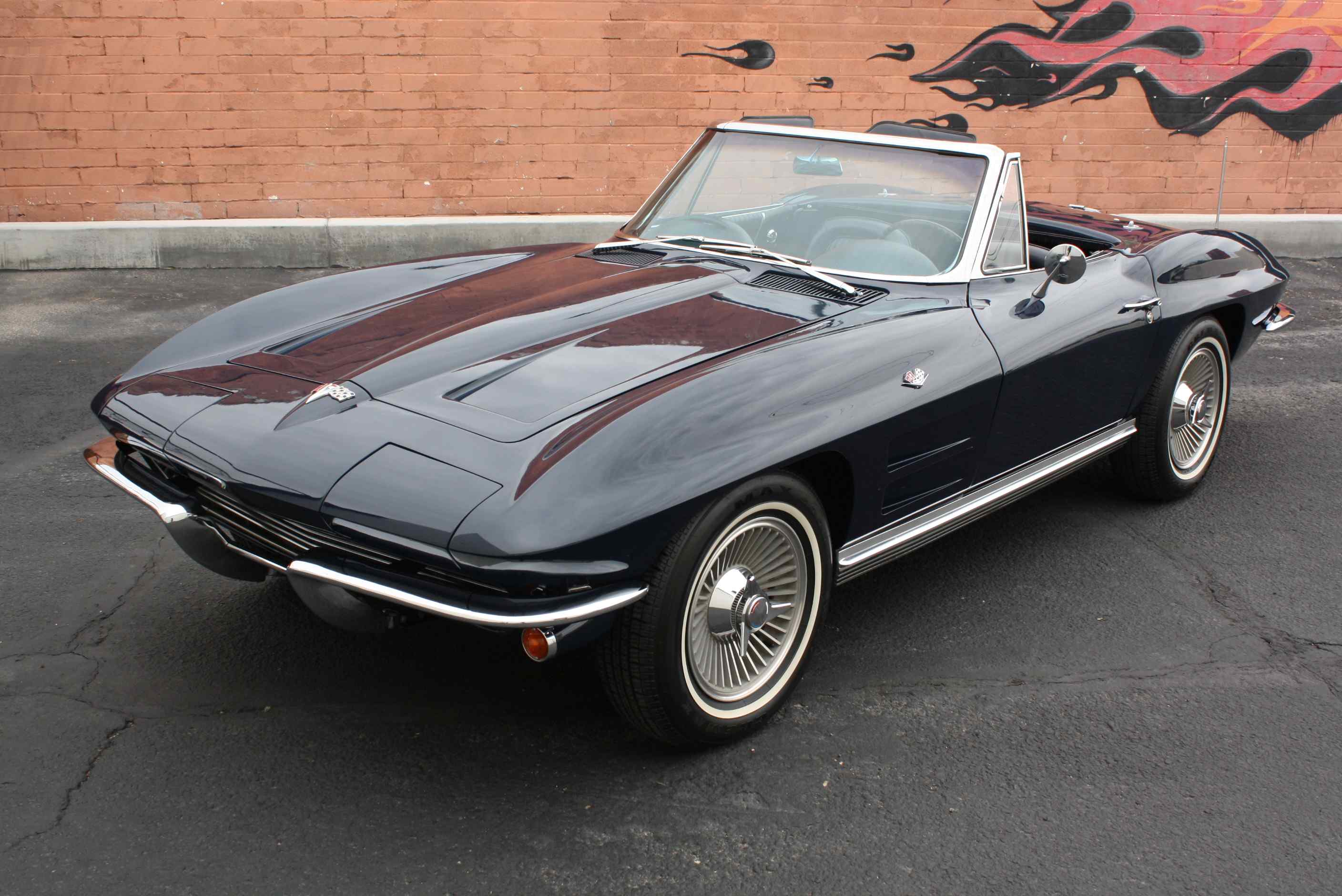 1964 Corvette 365HP Convertible in Daytona Blue with Hardtop and original Documentation.