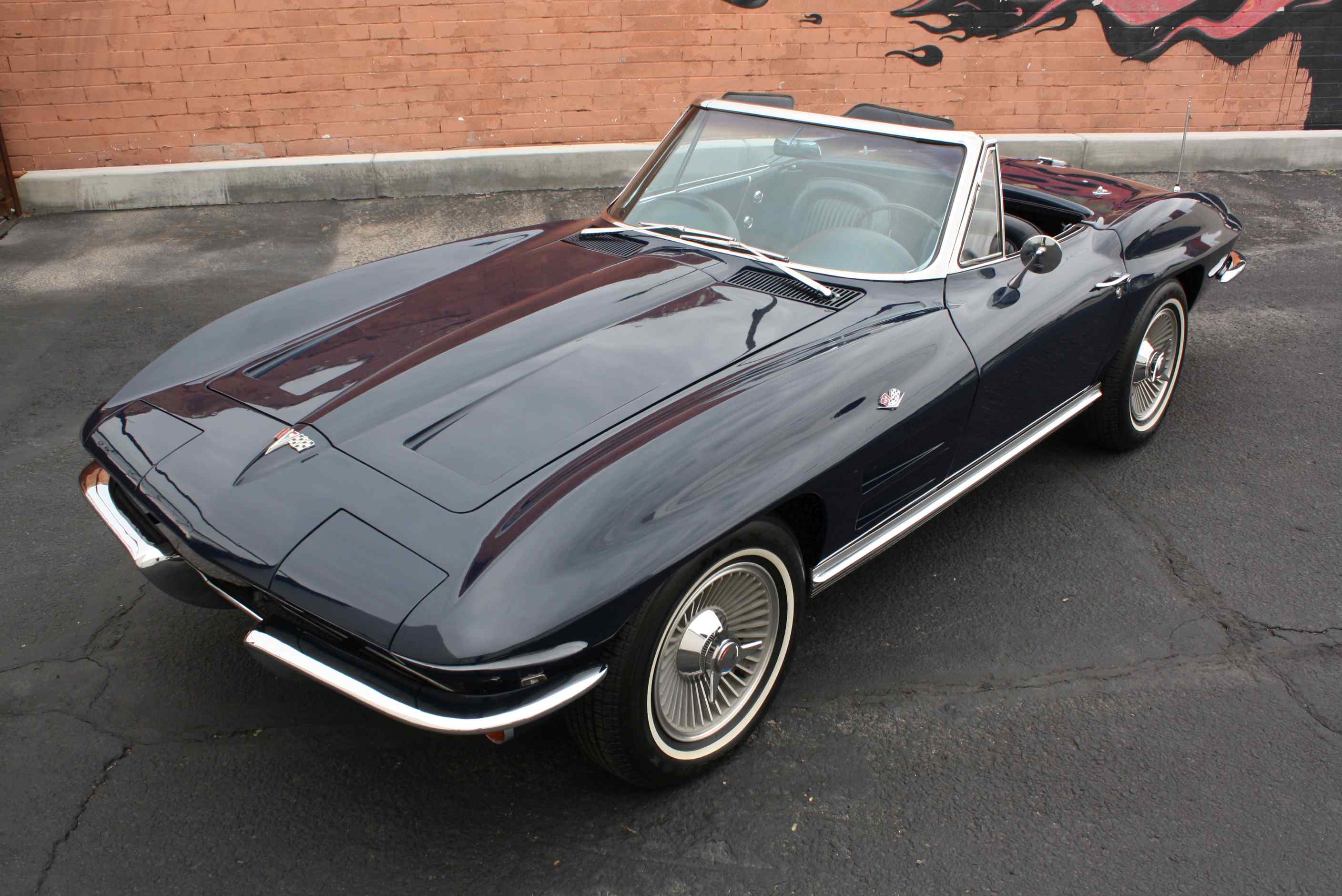 1964 Corvette 365HP Convertible in Daytona Blue with Hardtop and original Documentation.
