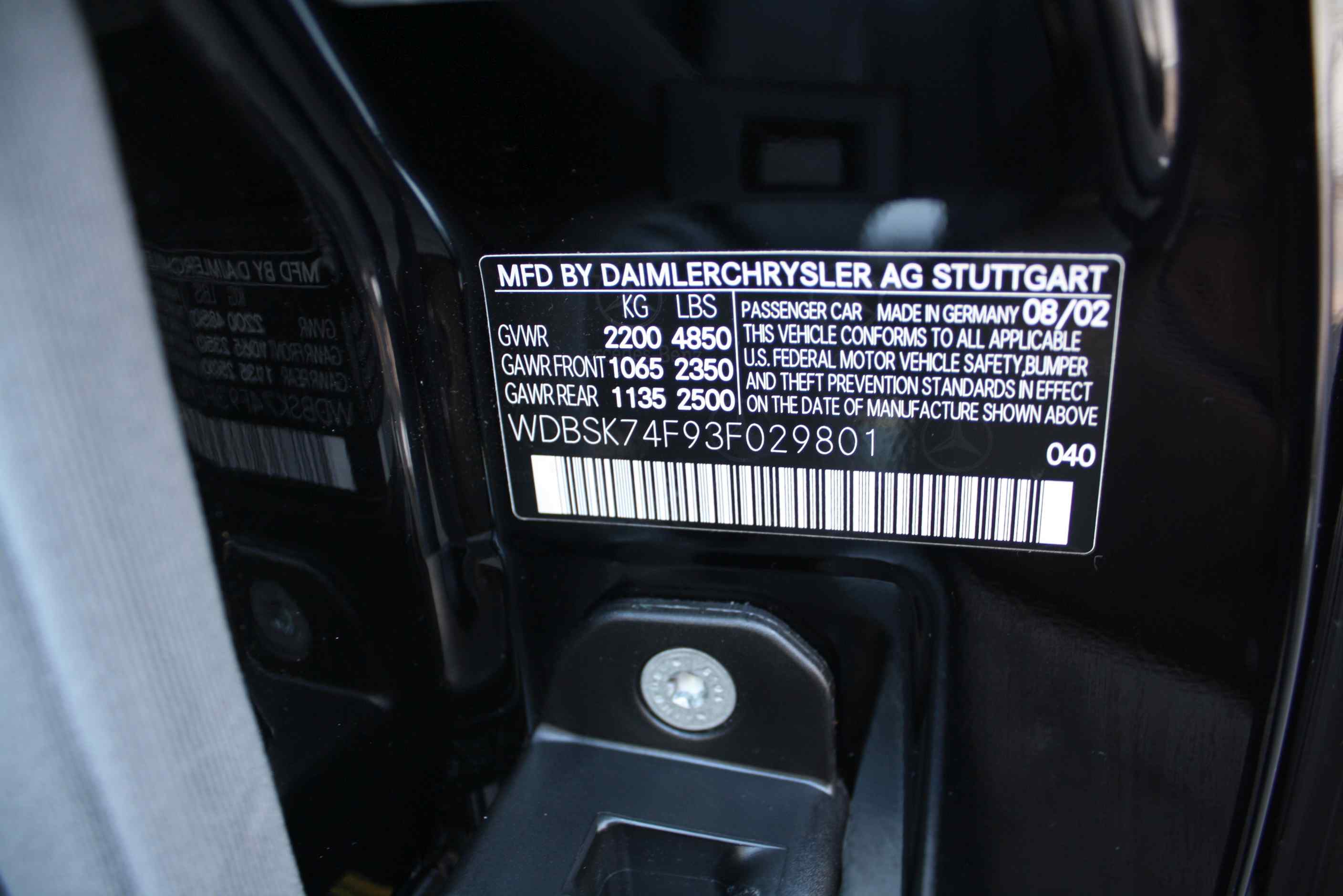2003 Mercedes SL55 AMG 15k Miles.