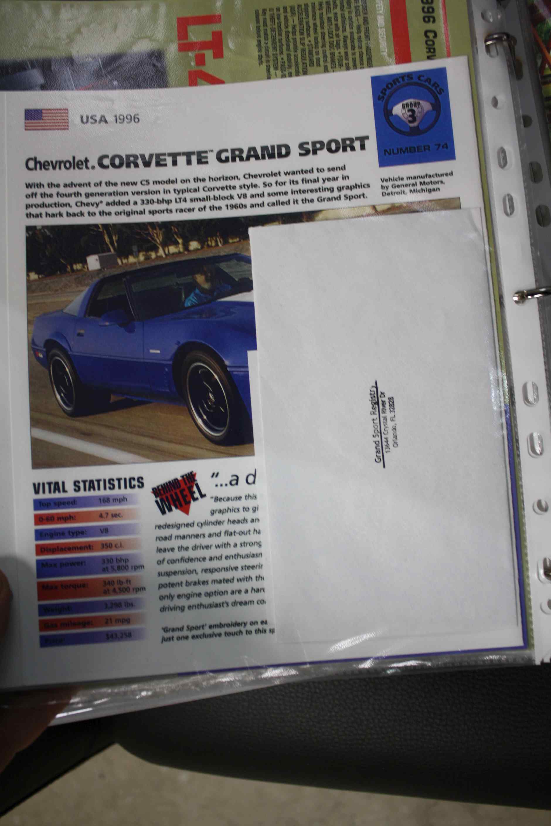 1996 Corvette Grand Sport Convertible