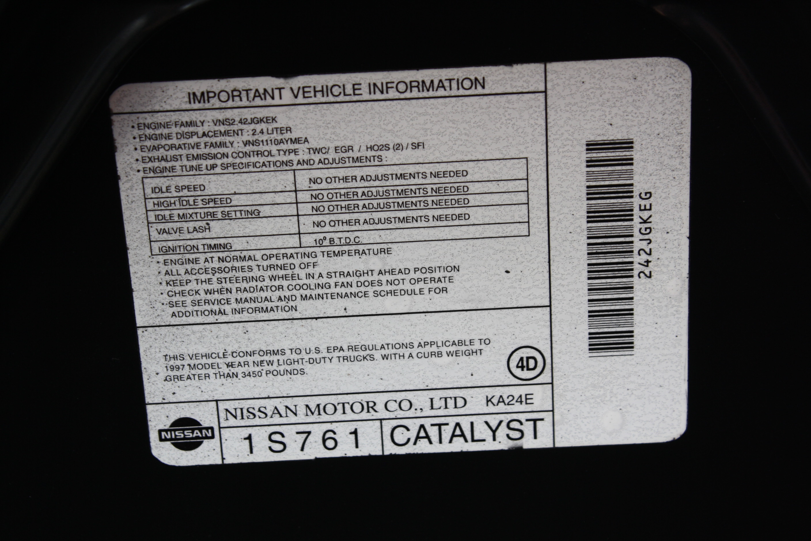 1997 Nissan XE 4×4 manual 5 speed!
