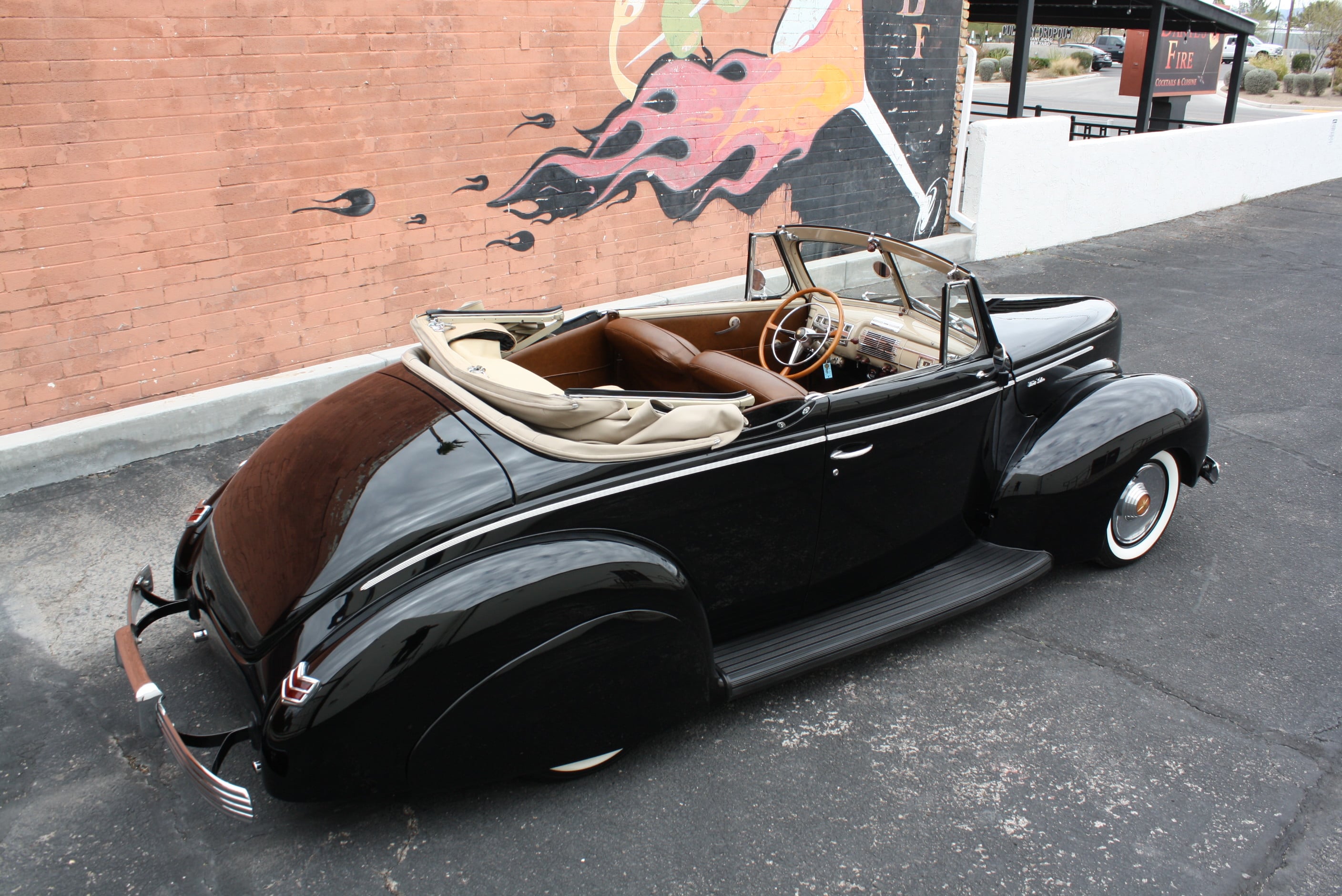 1940 Ford Deluxe Desoto Hemi powered convertible.