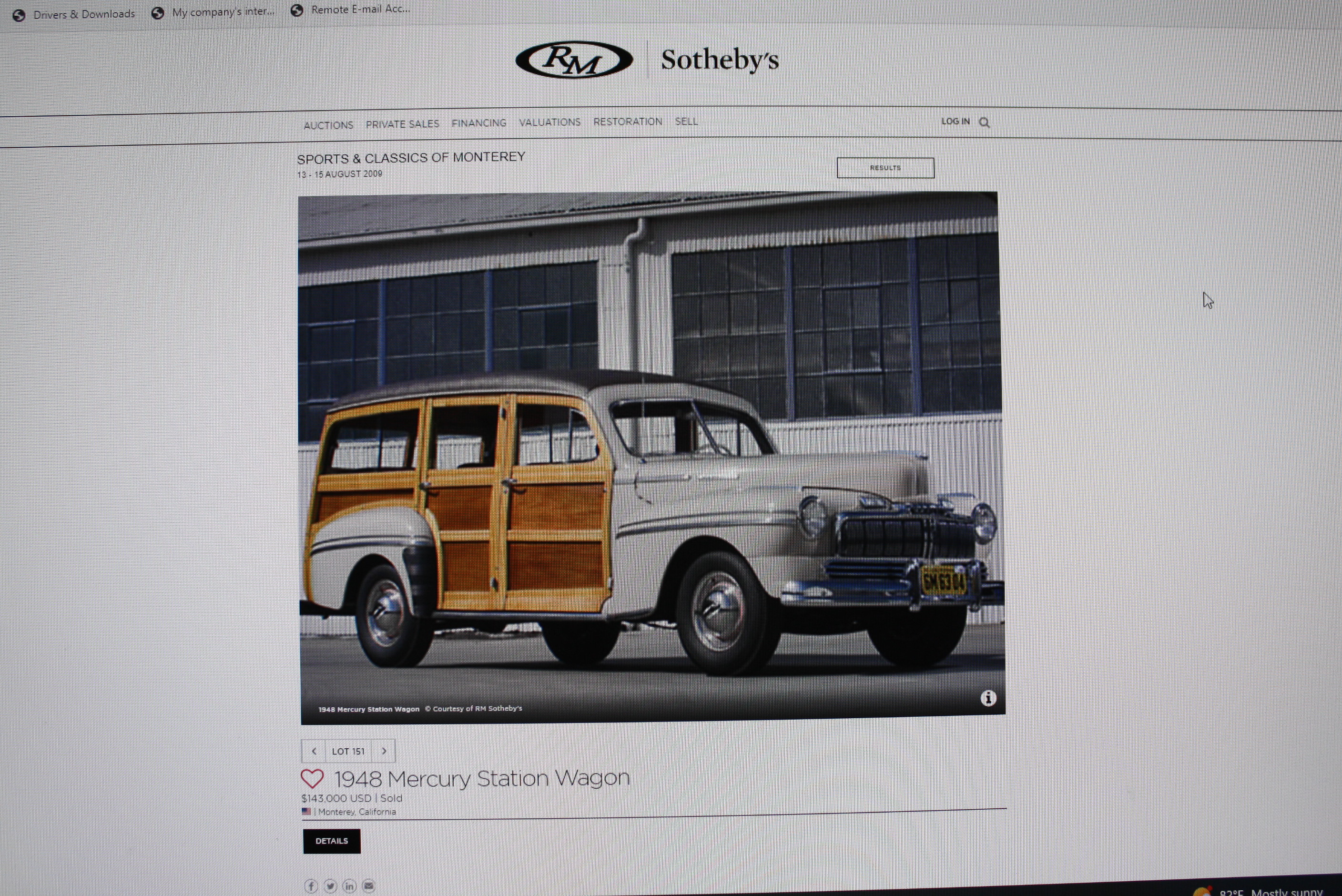 1948 Mercury Woodie former Nick Alexander Collection