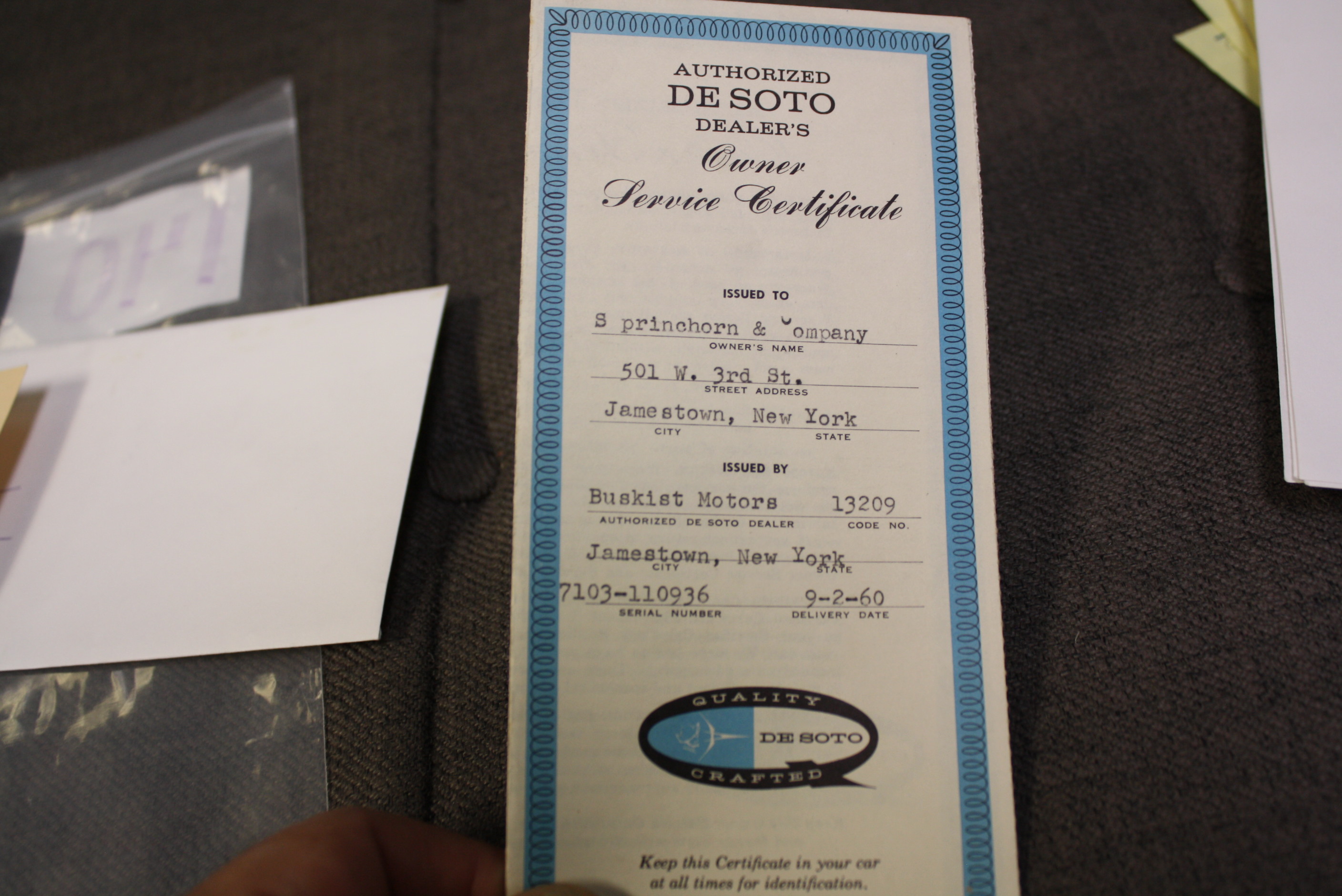 1960 DeSoto Fireflite Sedan. 13K original miles!