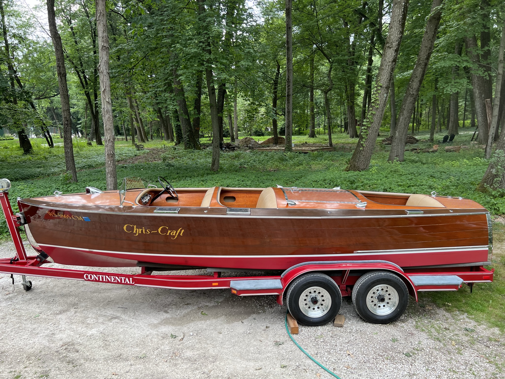 1934 Chris Craft 21′ Triple Cockpit Runabout