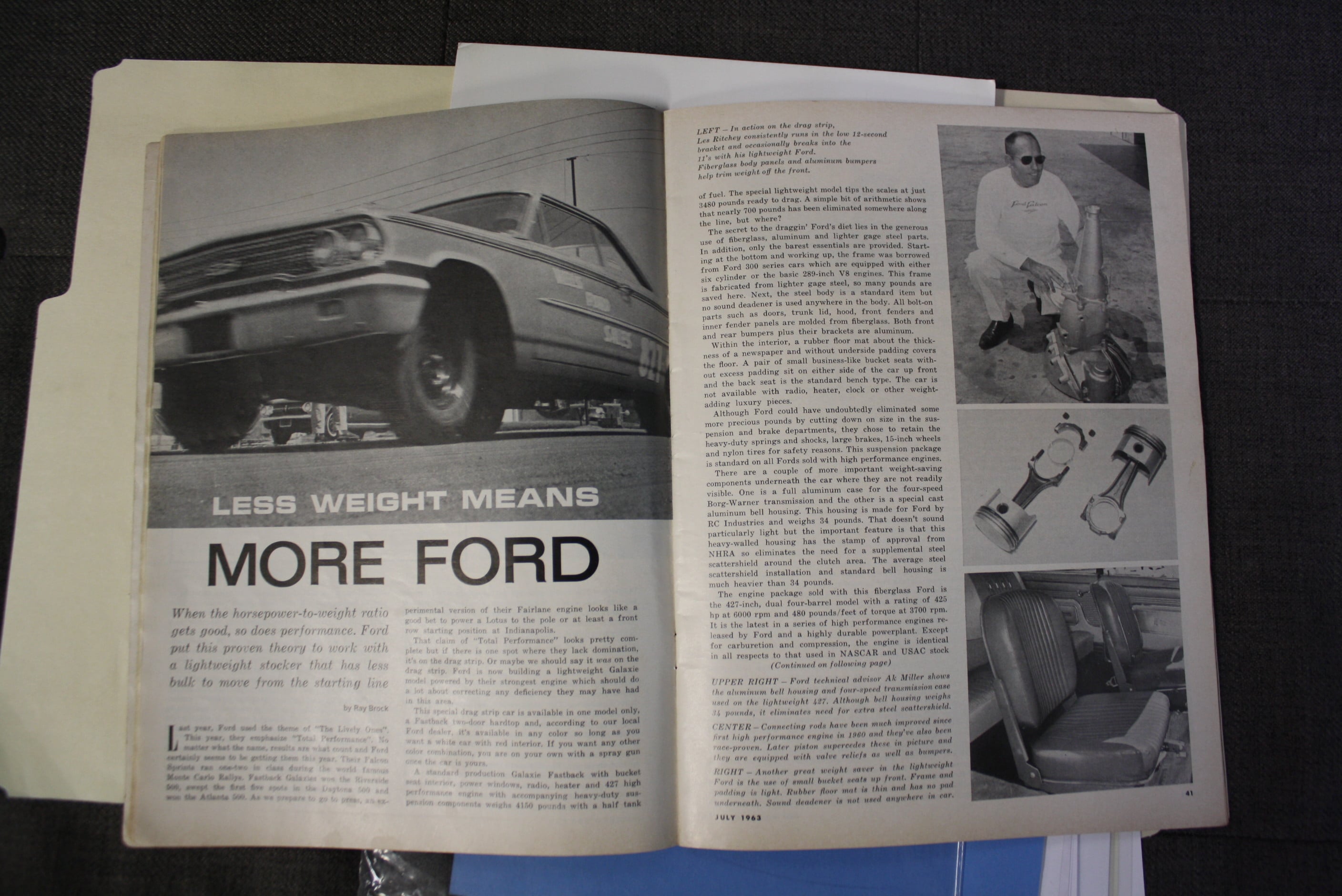 1963-1/2 Galaxie R Code 427 Factory Lightweight