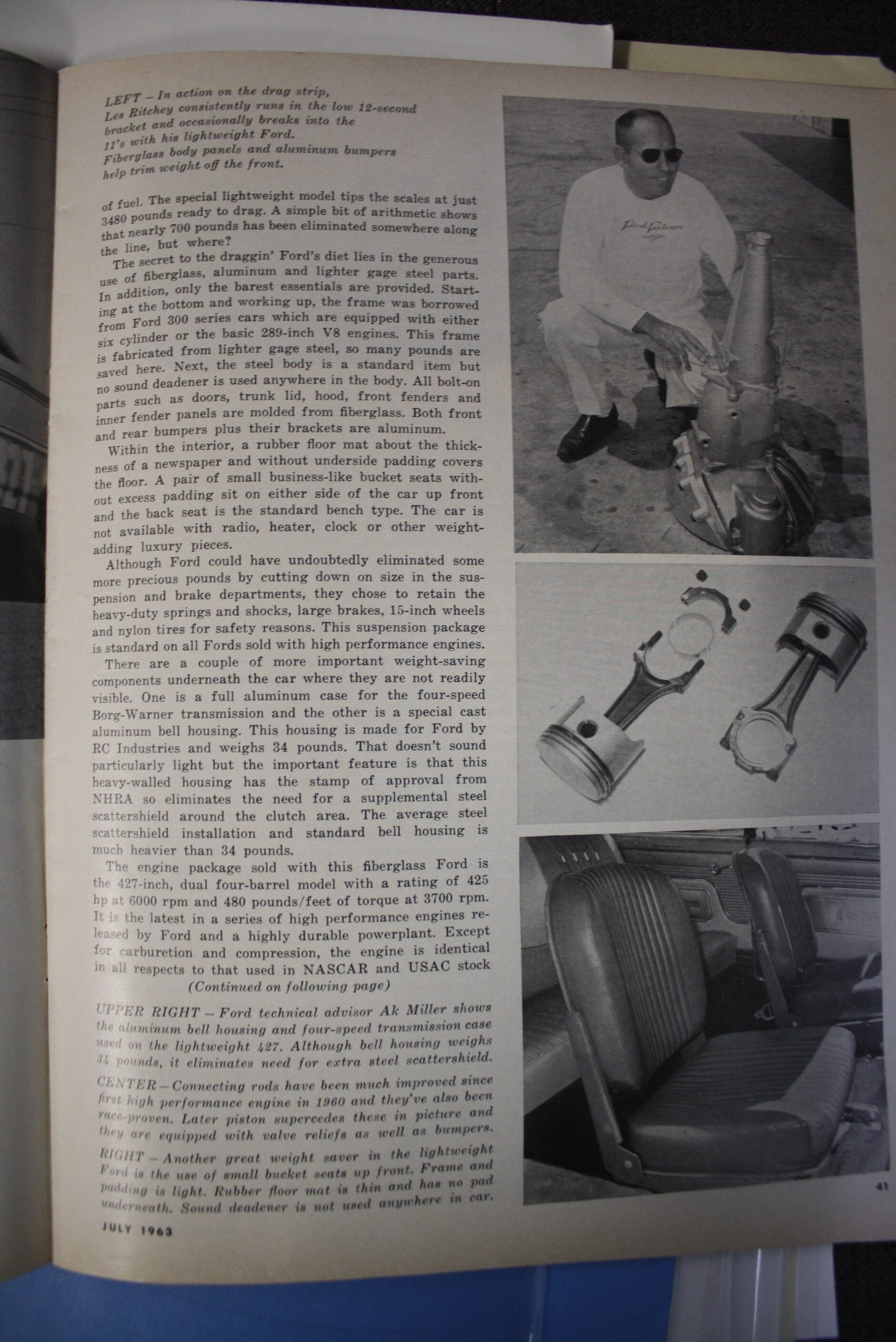1963-1/2 Galaxie R Code 427 Factory Lightweight
