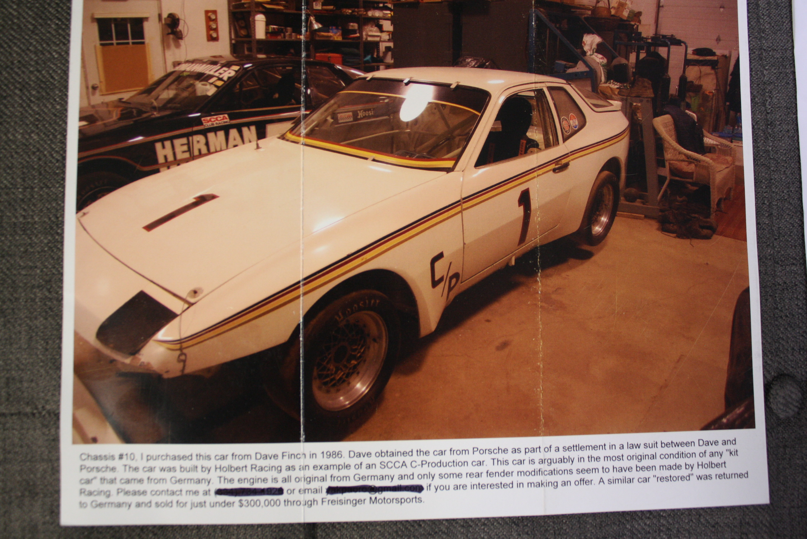 1978 Porsche 924/933 Factory D Production Race Car