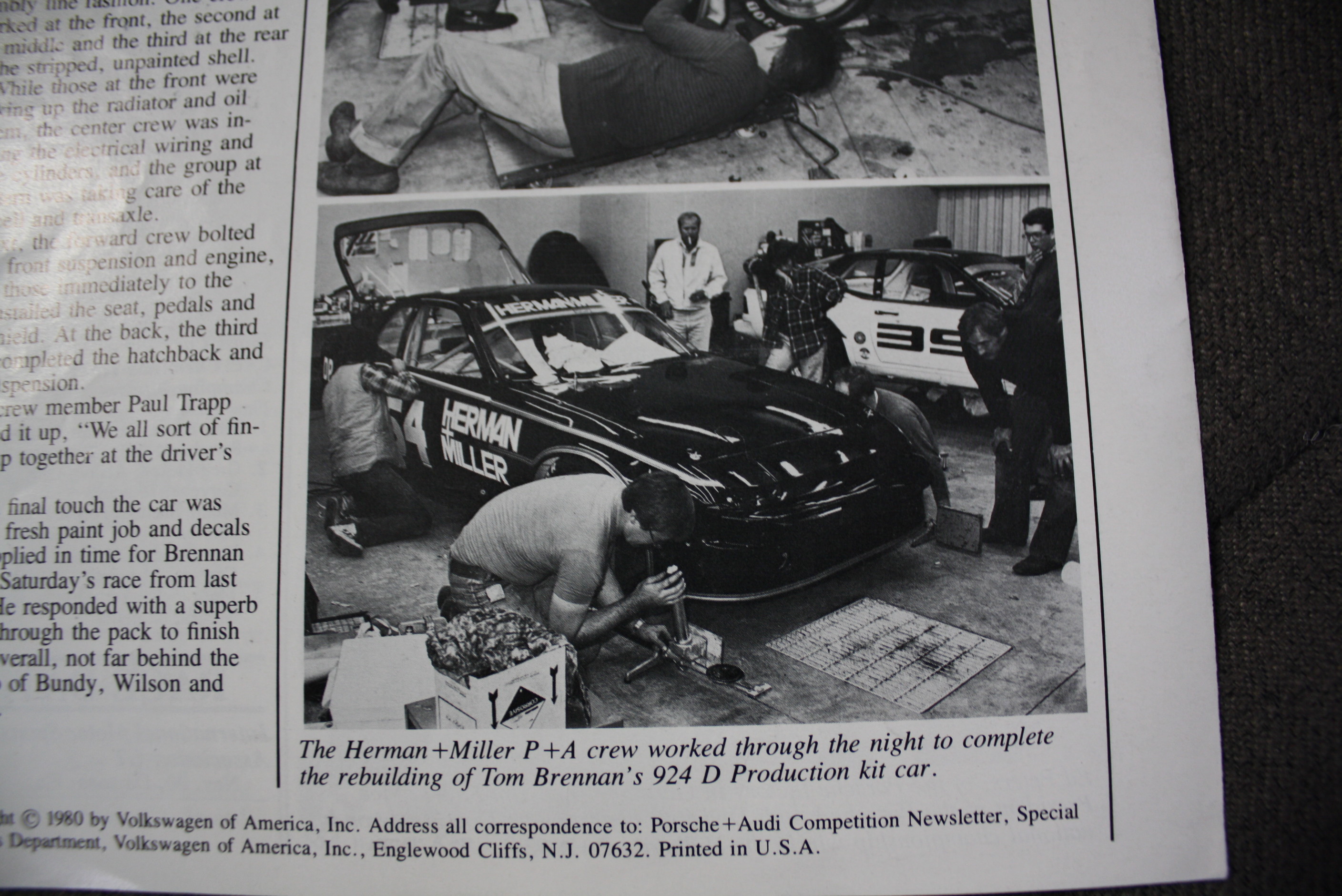 1978 Porsche 924/933 #54 Herman Miller Factory Built Porsche D/P Race Car