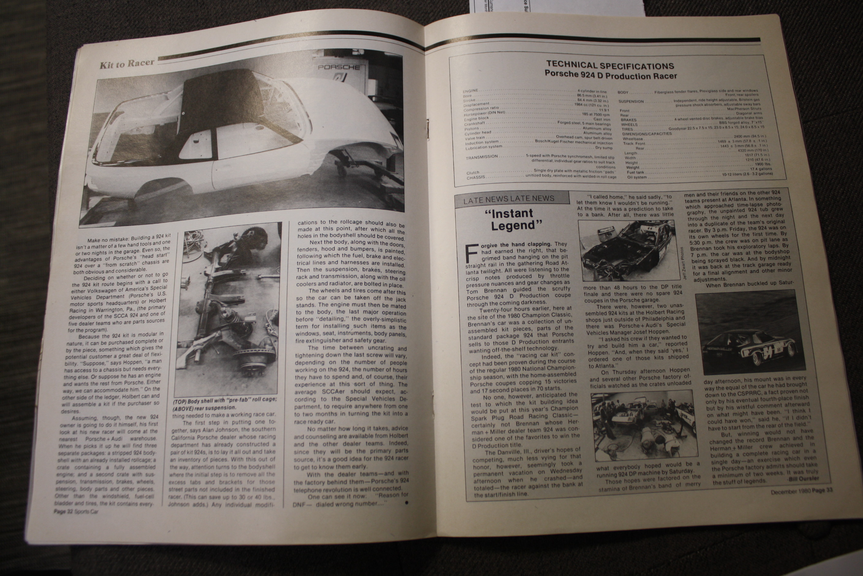 1978 Porsche 924/933 #54 Herman Miller Factory Built Porsche D/P Race Car