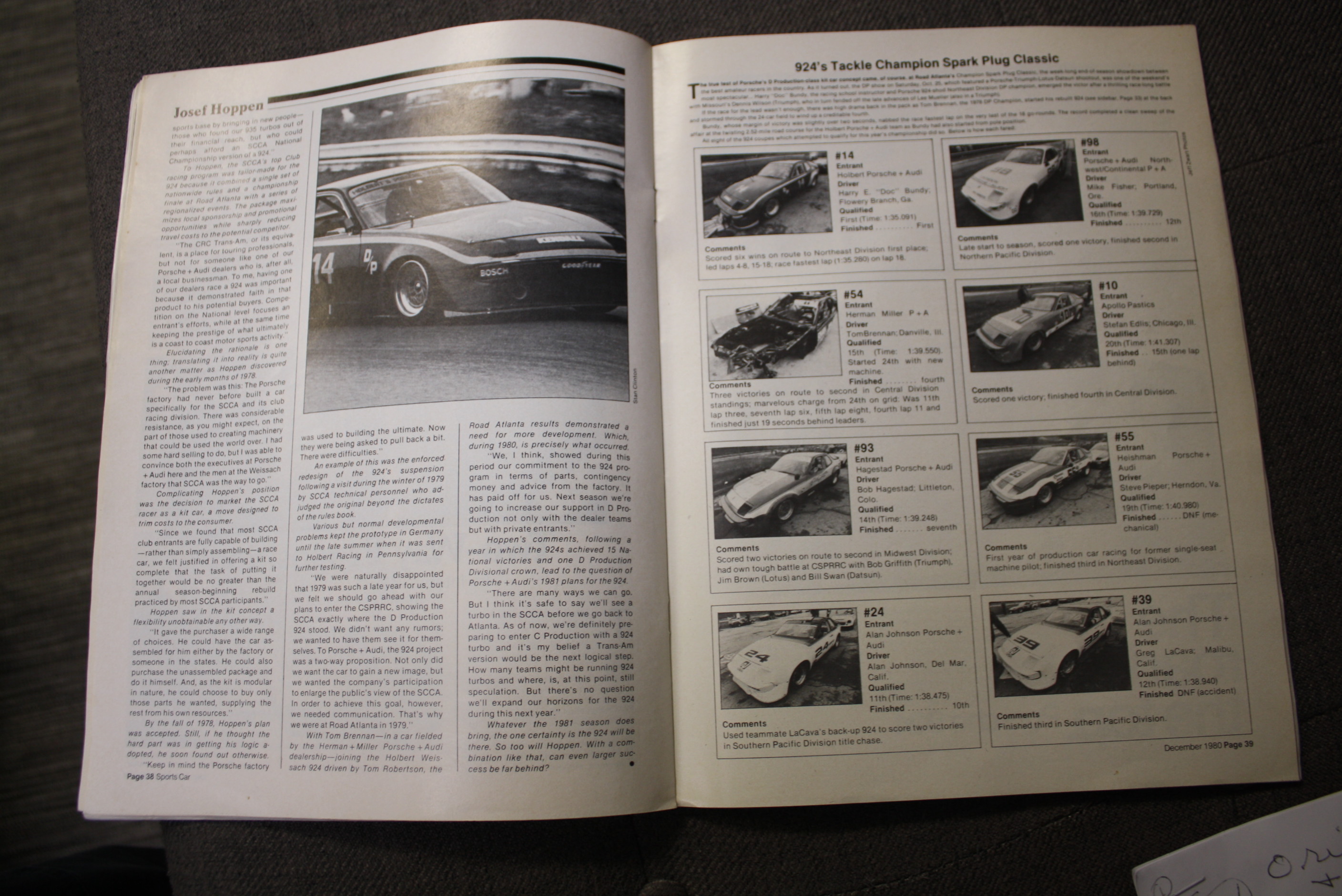 1978 Porsche 924/933 #54 Herman Miller Factory Built Porsche D/P Race Car