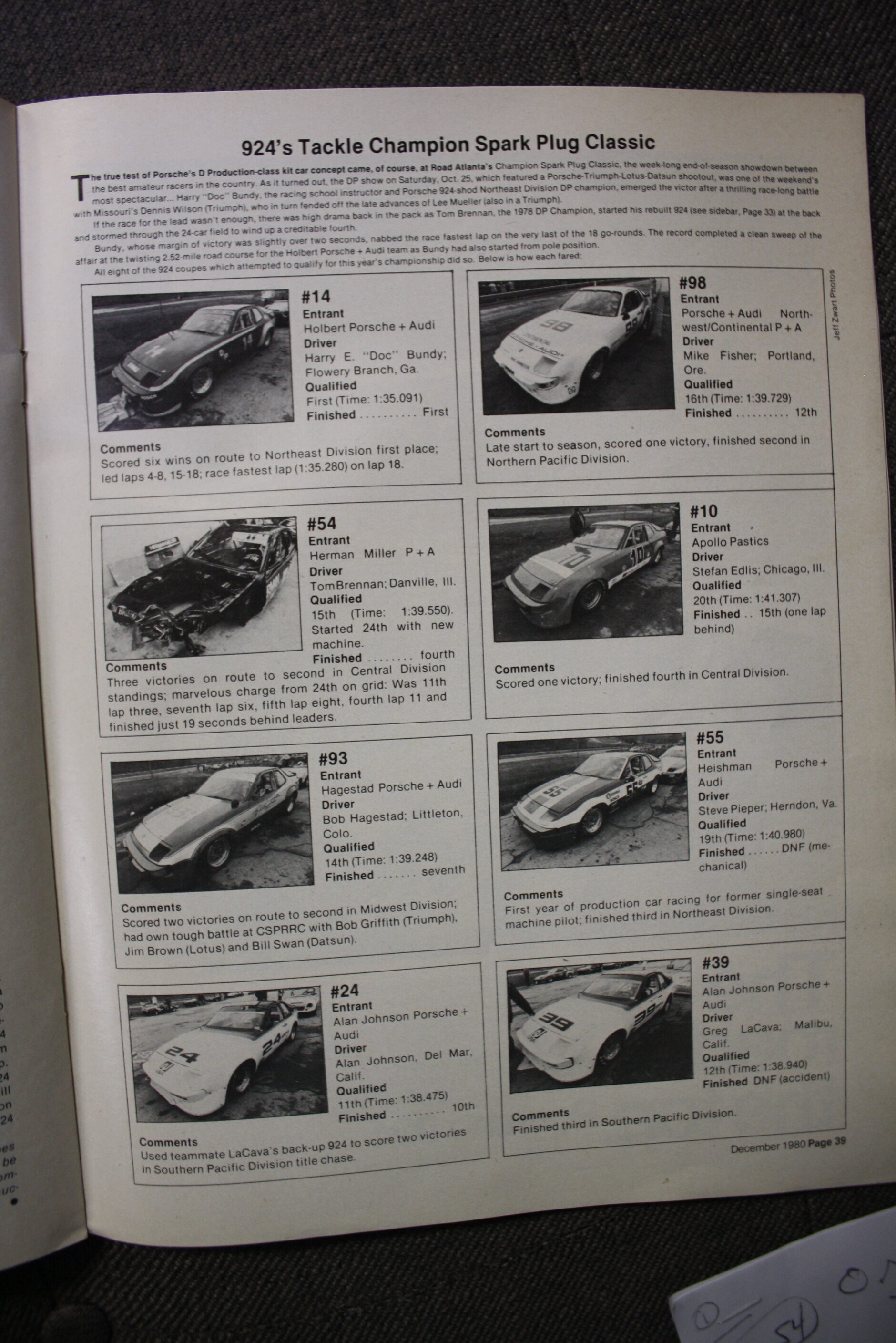1978 Porsche 924/933 #54 Herman Miller Factory Built Porsche D/P Race Car