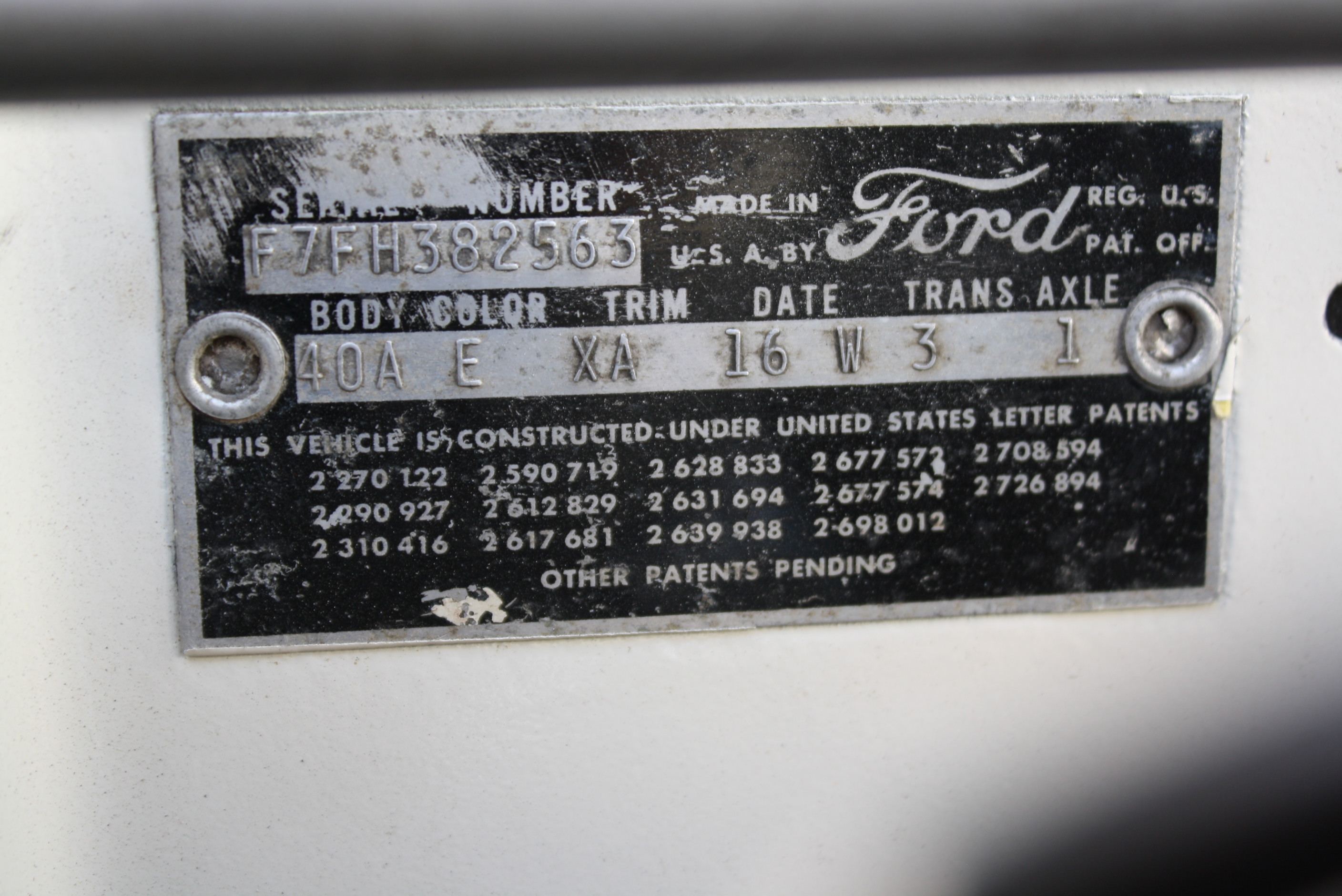 1957 F Code Factory Supercharged Thunderbird