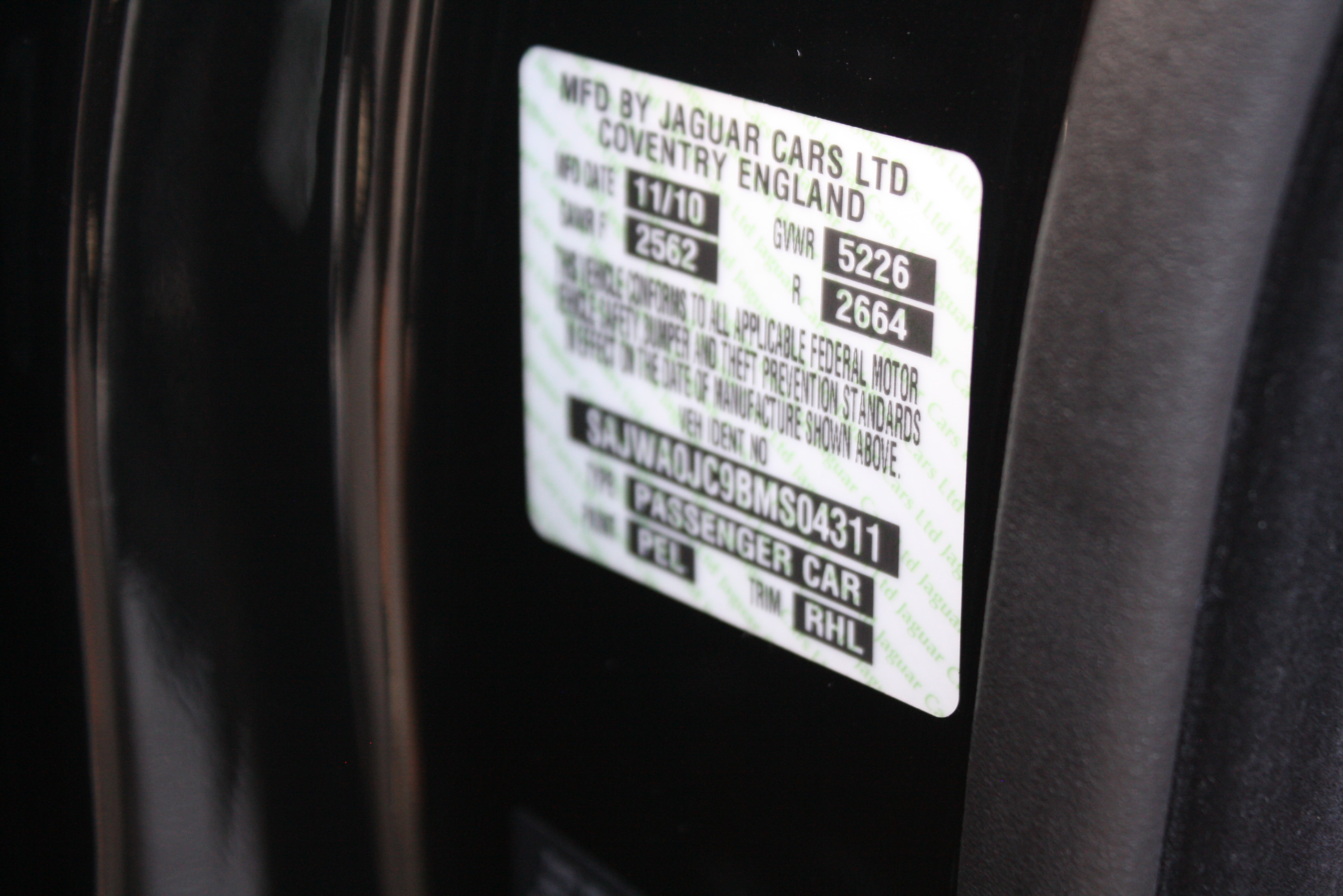 2011 Jaguar XFR with 5500 miles since new