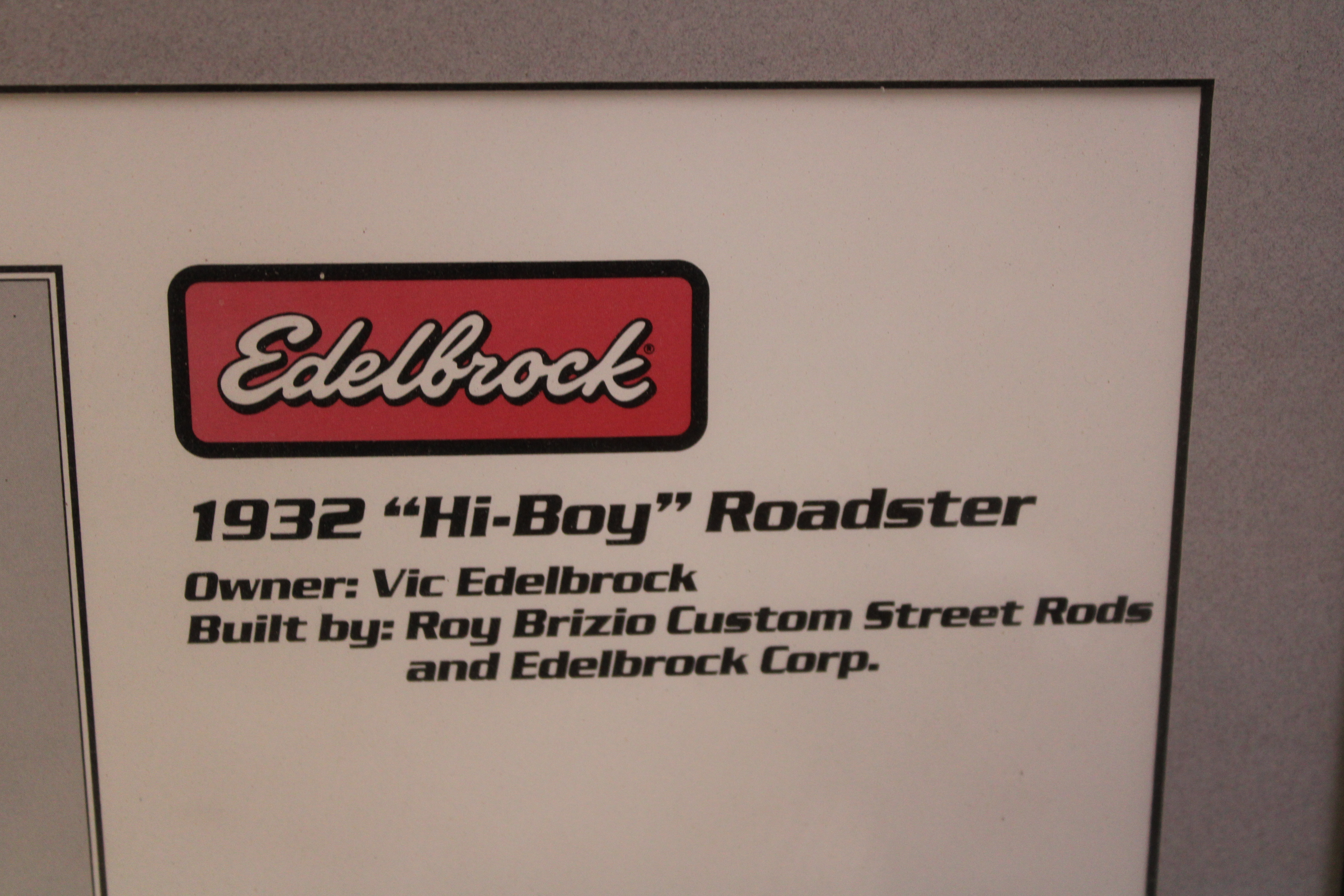The ex “Vic Edelbrock” 1932 Ford Roadster