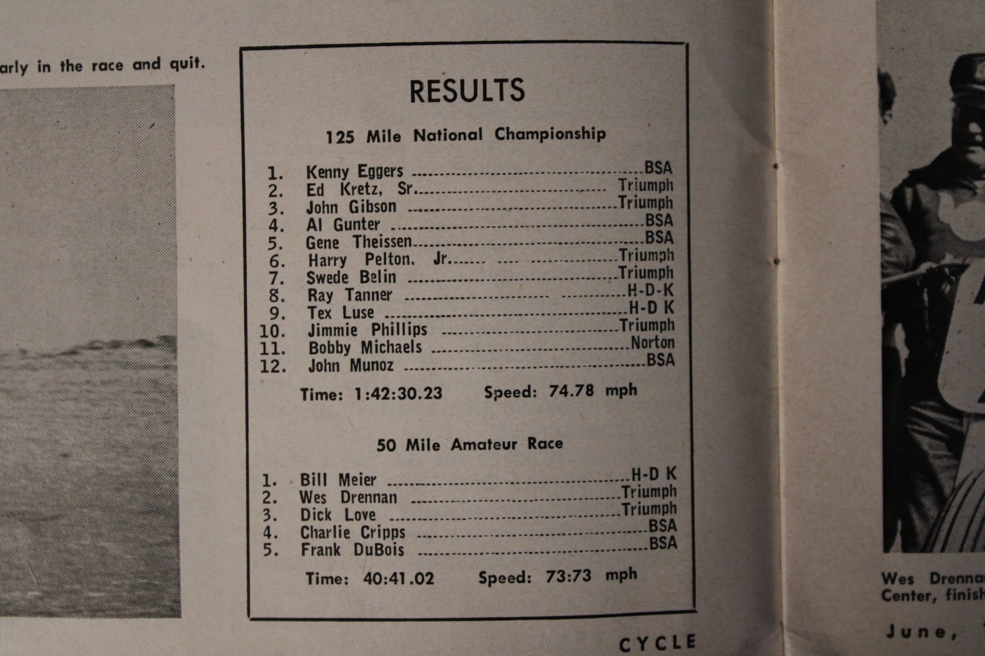 1954 BSA A7 Shooting Star Daytona Race Bike
