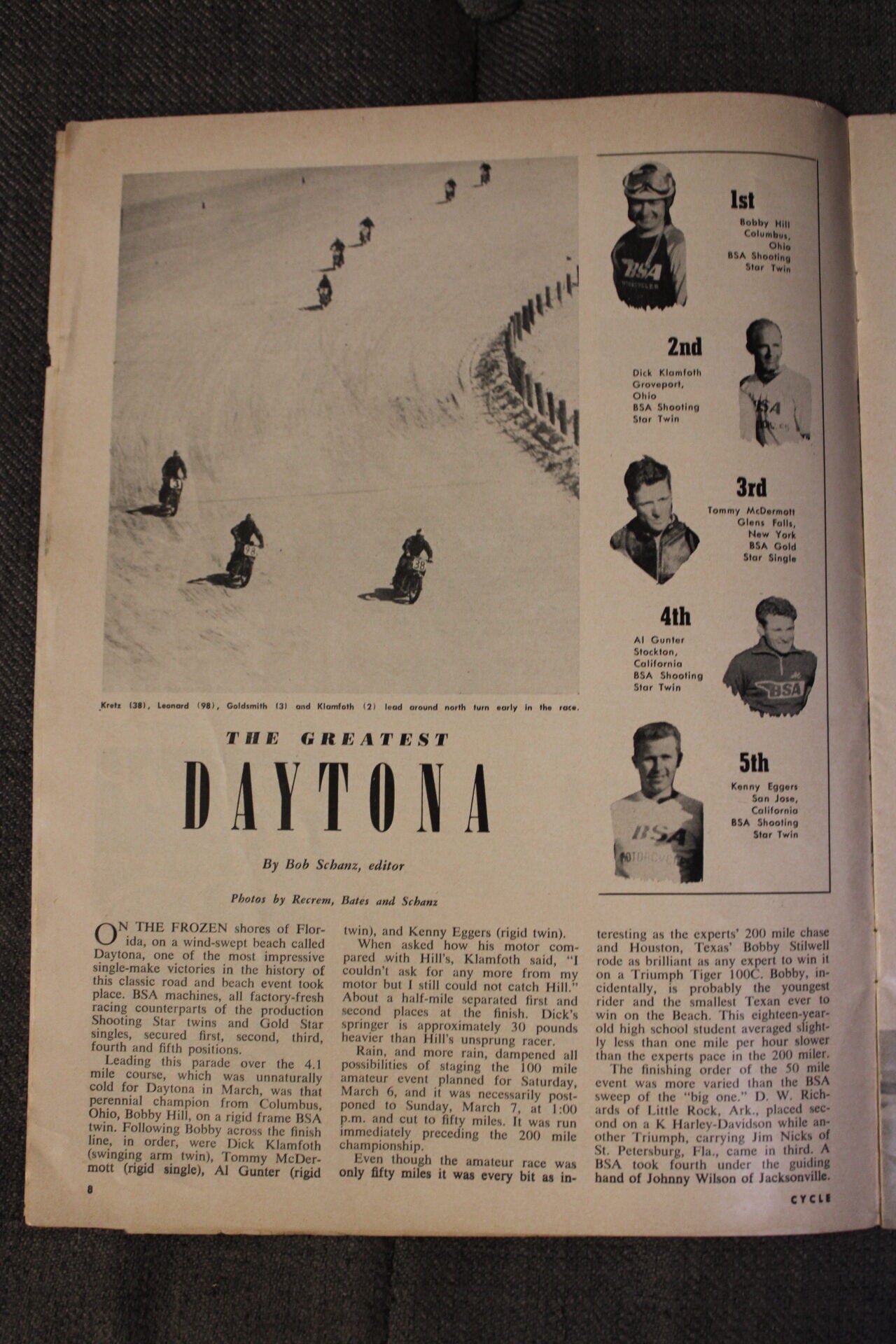 1954 BSA A7 Shooting Star Daytona Race Bike