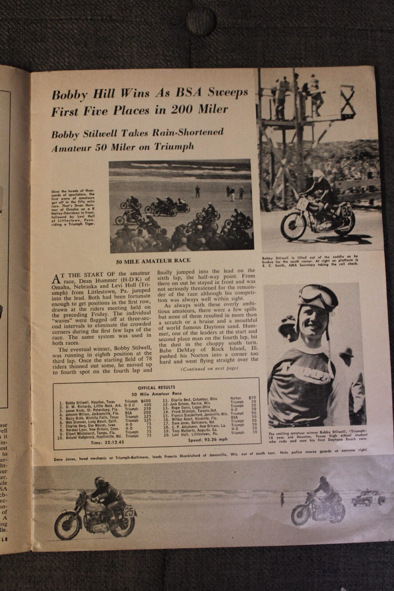 1954 BSA A7 Shooting Star Daytona Race Bike