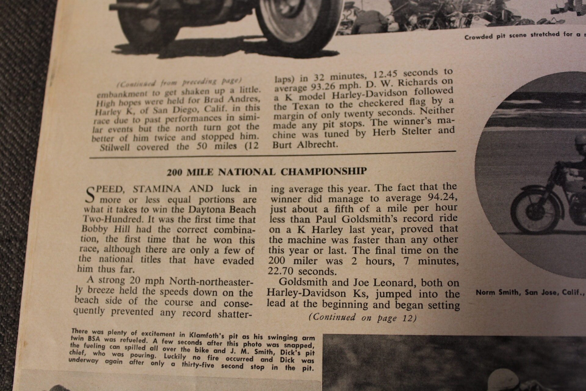 1954 BSA A7 Shooting Star Daytona Race Bike