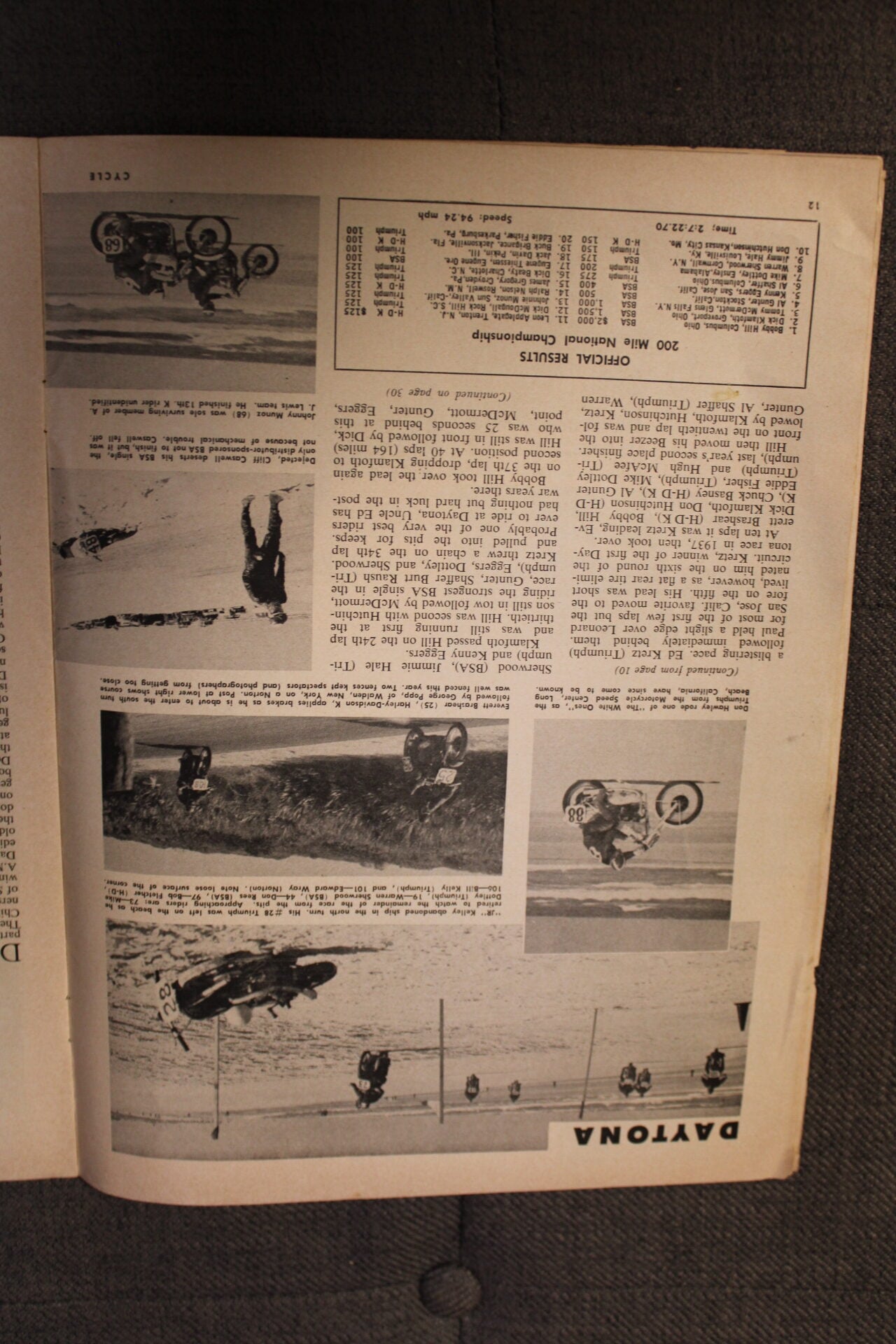 1954 BSA A7 Shooting Star Daytona Race Bike