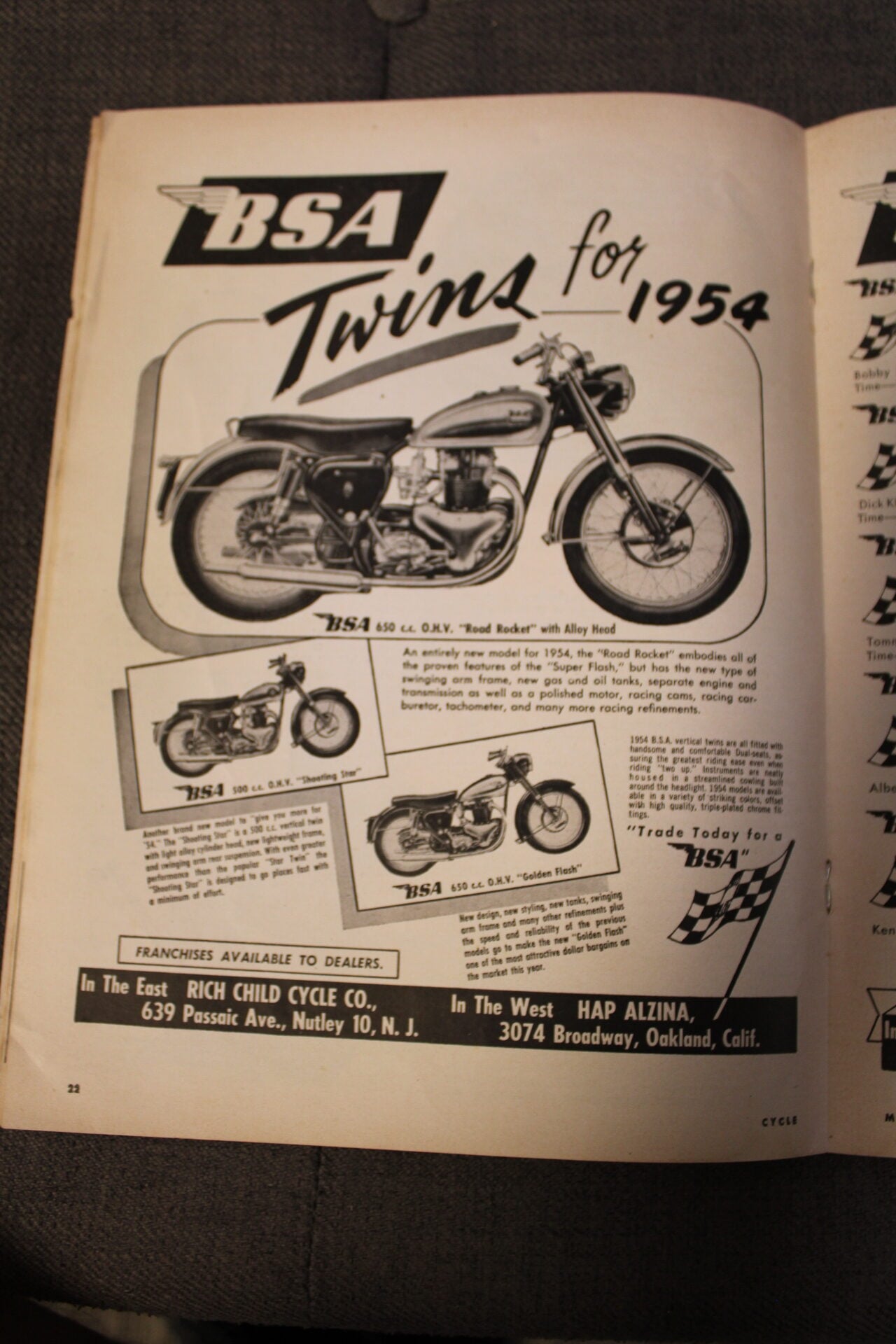 1954 BSA A7 Shooting Star Daytona Race Bike
