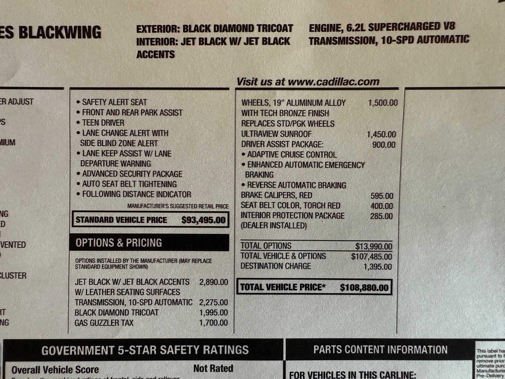 2024 Cadillac CT5 V Blackwing 20th Anniversary